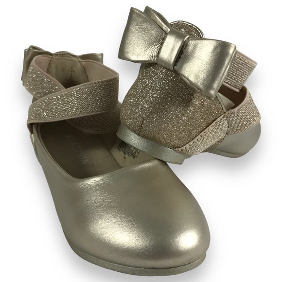 Kenneth Cole Reaction Other - Kenneth Cole Reaction Tap Glitz Girls Ballet Shoe Gold Metallic Kids Size 9